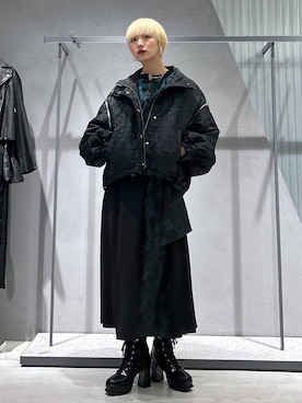 「HARE（ハレ）のアイテム（ブルゾン）」を使った、Moneさん（レディース・162cm）の秋コーディネート