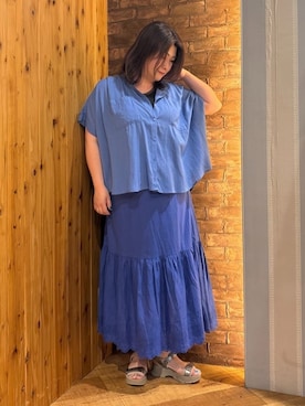「DRESKIP（ドレスキップ）のアイテム」を使った、ゆかぴさん（レディース・160cm）の春コーディネート