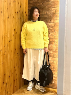 「DRESKIP（ドレスキップ）のアイテム（パンツ）」を使った、ゆかぴさん（骨格ストレート・レディース・159cm）の冬コーディネート