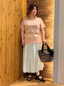「DRESKIP（ドレスキップ）のアイテム」を使った、ゆかぴさん（レディース・160cm）の春コーディネート