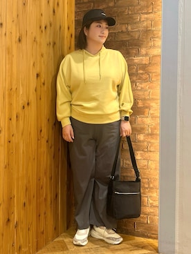 「DRESKIP（ドレスキップ）のアイテム（パンツ）」を使った、ゆかぴさん（骨格ストレート・レディース・159cm）の冬コーディネート