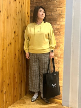 「DRESKIP（ドレスキップ）のアイテム（パンツ）」を使った、ゆかぴさん（骨格ストレート・レディース・159cm）の冬コーディネート