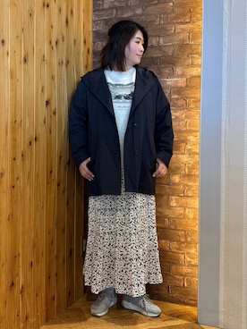 「ブルべ冬」｜「アイテム（ブルゾン）」を使った、ゆかぴさん（レディース・159cm）の春コーディネート