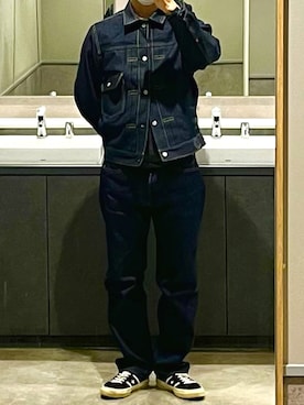 「アイテム（デニムジャケット）」を使った、Shun@☻☻☻☻☻☻☻さん（メンズ・178cm）の秋コーディネート