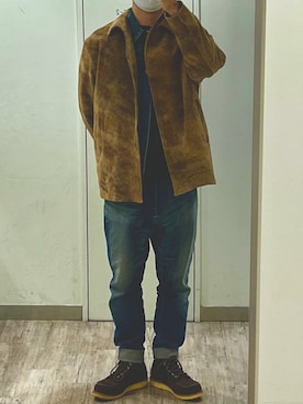 「アイテム（ライダースジャケット）」を使った、Shun@☻☻☻☻☻☻☻さん（メンズ・178cm）の冬コーディネート