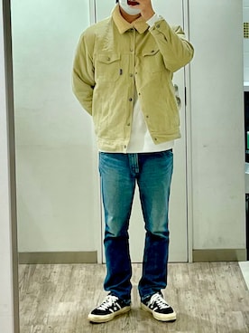 「アイテム（スウェット、ホワイト系）」を使った、Shun@☻☻☻☻☻☻☻さん（メンズ・178cm）の冬コーディネート