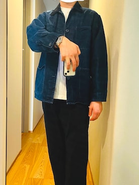 「GU（ジーユー）のアイテム（デニムジャケット）」を使った、YOHEさん（メンズ・173cm）の夏コーディネート