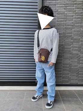 「MLB（メジャーリーグベースボール）のアイテム（ショルダーバッグ）」を使った、ra⋆yuさん（キッズ・133cm）の春コーディネート