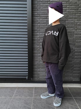 「RVCA（ルーカ）のアイテム」を使った、ra⋆yuさん（キッズ・127cm）の冬コーディネート