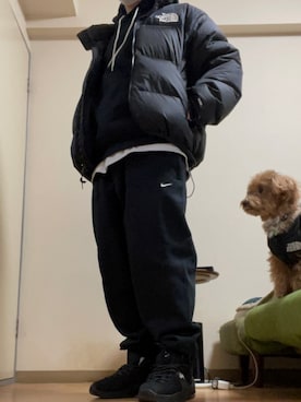 「nike」｜「アイテム（ジャケット/アウター）」を使った、xcharliexさん（メンズ・166cm）の冬コーディネート