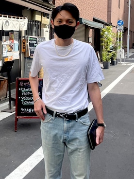 「アイテム（バングル/リストバンド）」を使った、たくみんさん（メンズ・168cm）の夏コーディネート