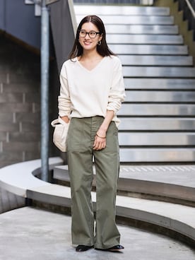 「FRAMeWORK（フレームワーク）のアイテム（トップス）」を使った、minamiさん（レディース・165cm）の冬コーディネート