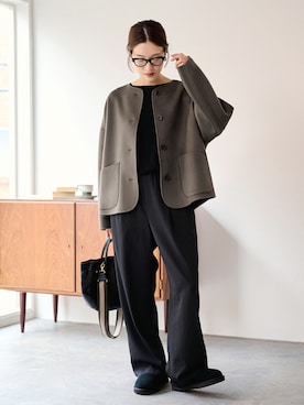 「FRAMeWORK（フレームワーク）のアイテム（その他パンツ）」を使った、minamiさん（レディース・165cm）の夏コーディネート