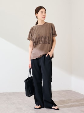 「FRAMeWORK（フレームワーク）のアイテム（トップス）」を使った、minamiさん（レディース・165cm）の春コーディネート