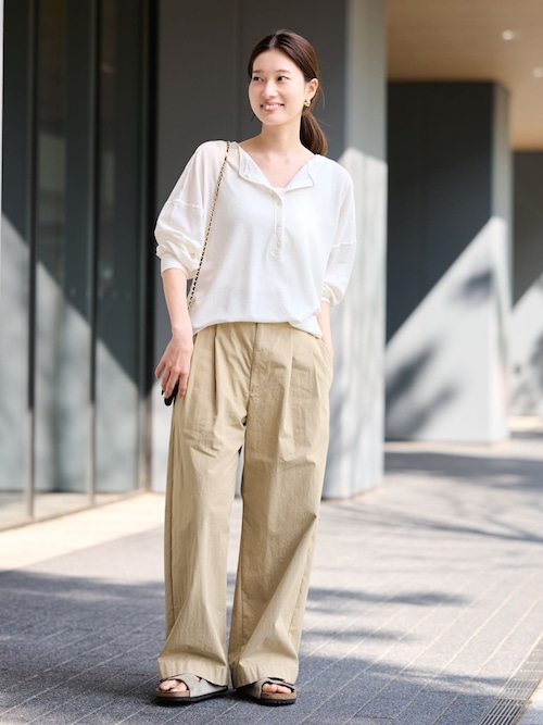 ≪洗濯機洗い可≫コットンナイロンタックパンツ（その他パンツ