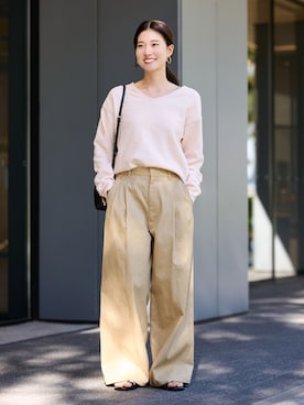 「FRAMeWORK（フレームワーク）のアイテム（バッグ）」を使った、minamiさん（レディース・165cm）の冬コーディネート