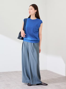 「FRAMeWORK（フレームワーク）のアイテム（スラックス）」を使った、minamiさん（レディース・165cm）の春コーディネート