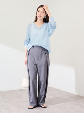 「FRAMeWORK（フレームワーク）のアイテム（トップス）」を使った、minamiさん（レディース・165cm）の春コーディネート