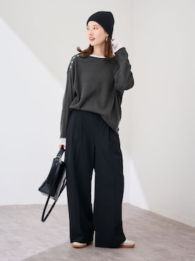 「FRAMeWORK（フレームワーク）のアイテム（バッグ）」を使った、minamiさん（レディース・165cm）の冬コーディネート