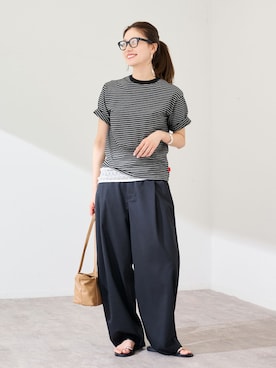 「FRAMeWORK（フレームワーク）のアイテム（トップス）」を使った、minamiさん（レディース・165cm）の春コーディネート