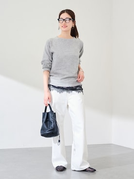 「FRAMeWORK（フレームワーク）のアイテム（ハンドバッグ）」を使った、minamiさん（レディース・165cm）の冬コーディネート