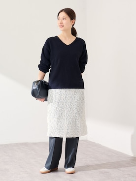 「FRAMeWORK（フレームワーク）のアイテム」を使った、minamiさん（レディース・165cm）の冬コーディネート