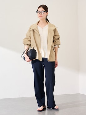 「FRAMeWORK（フレームワーク）のアイテム（その他アウター）」を使った、minamiさん（レディース・165cm）の冬コーディネート