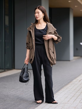 「FRAMeWORK（フレームワーク）のアイテム（ハンドバッグ）」を使った、minamiさん（レディース・165cm）の冬コーディネート