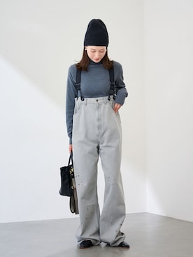 「FRAMeWORK（フレームワーク）のアイテム（帽子）」を使った、minamiさん（レディース・165cm）の冬コーディネート