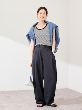 「FRAMeWORK（フレームワーク）のアイテム（トップス）」を使った、minamiさん（レディース・165cm）の春コーディネート