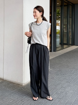 「FRAMeWORK（フレームワーク）のアイテム（シューズ）」を使った、minamiさん（レディース・165cm）の夏コーディネート