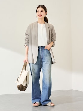 「FRAMeWORK（フレームワーク）のアイテム（その他アウター）」を使った、minamiさん（レディース・165cm）の冬コーディネート