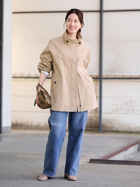 「FRAMeWORK（フレームワーク）のアイテム（その他アウター）」を使った、minamiさん（レディース・165cm）の冬コーディネート