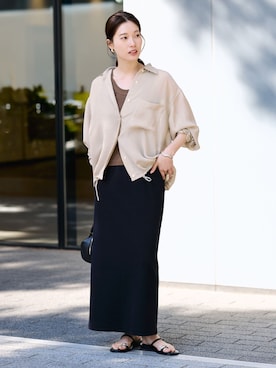 「FRAMeWORK（フレームワーク）のアイテム（バッグ）」を使った、minamiさん（レディース・165cm）の冬コーディネート