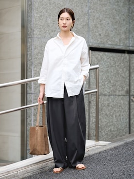 「FRAMeWORK（フレームワーク）のアイテム（トップス）」を使った、minamiさん（レディース・165cm）の冬コーディネート