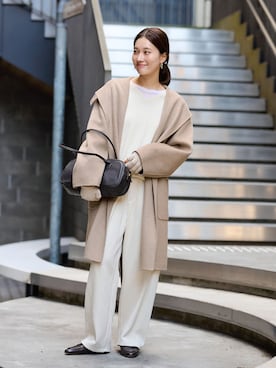 「FRAMeWORK（フレームワーク）のアイテム（その他アウター）」を使った、minamiさん（レディース・165cm）の冬コーディネート