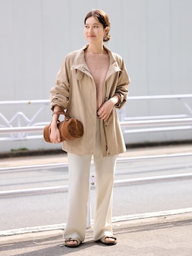 「FRAMeWORK（フレームワーク）のアイテム（その他アウター）」を使った、minamiさん（レディース・165cm）の冬コーディネート