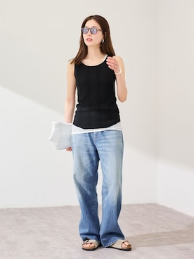 「FRAMeWORK（フレームワーク）のアイテム（トップス）」を使った、minamiさん（レディース・165cm）の春コーディネート