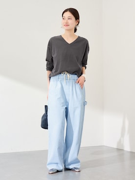 「FRAMeWORK（フレームワーク）のアイテム（ハンドバッグ）」を使った、minamiさん（レディース・165cm）の冬コーディネート