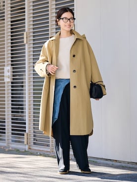 「FRAMeWORK（フレームワーク）のアイテム（その他アウター）」を使った、minamiさん（レディース・165cm）の冬コーディネート