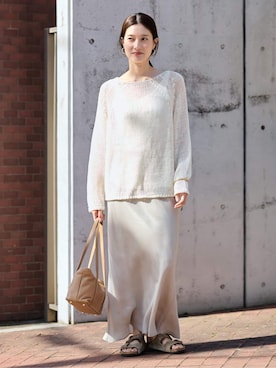 「FRAMeWORK（フレームワーク）のアイテム（トップス）」を使った、minamiさん（レディース・165cm）の春コーディネート