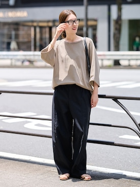 「FRAMeWORK（フレームワーク）のアイテム（シューズ）」を使った、minamiさん（レディース・165cm）の夏コーディネート