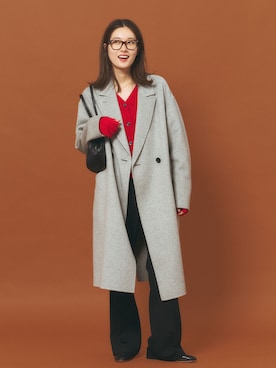 「FRAMeWORK（フレームワーク）のアイテム（バッグ）」を使った、minamiさん（レディース・165cm）の冬コーディネート