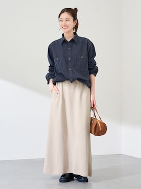 「FRAMeWORK（フレームワーク）のアイテム（バッグ）」を使った、minamiさん（レディース・165cm）の冬コーディネート