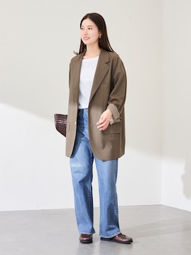 「FRAMeWORK（フレームワーク）のアイテム（その他アウター）」を使った、minamiさん（レディース・165cm）の冬コーディネート