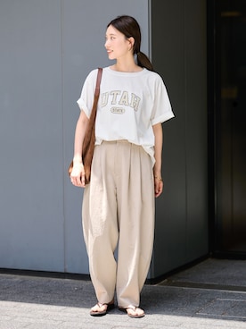 「FRAMeWORK（フレームワーク）のアイテム（シューズ）」を使った、minamiさん（レディース・165cm）の夏コーディネート