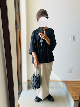 「evernavy（エバーネイビー）のアイテム」を使った、mi.oさん（レディース・152cm）の秋コーディネート