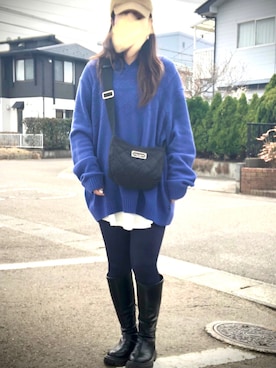 「CHAPS（チャップス）のアイテム」を使った、Qumingさん（レディース・163cm）の春コーディネート