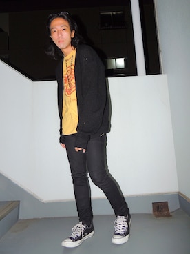 「Saint Laurent（サンローラン）のアイテム（パンツ）」を使った、Rさん（メンズ・164cm）の秋コーディネート