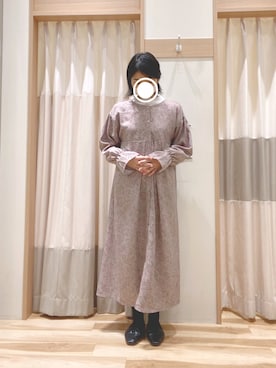 「Samansa Mos2 blue」｜「アイテム（その他シューズ）」を使った、344.☺︎さん（レディース・160cm）の冬コーディネート